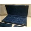 Image 3 : Fancy blue case with 3 trays, each holding 18 large coins. Used.