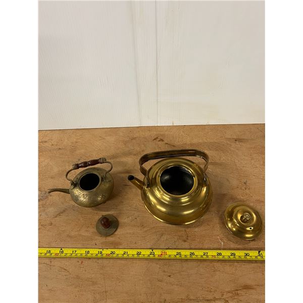 Brass Plated Teapot (1 Small and 1 Large)