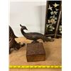 Image 3 : Antique Décor (wooden peacock, wooden box, four panel table screen)