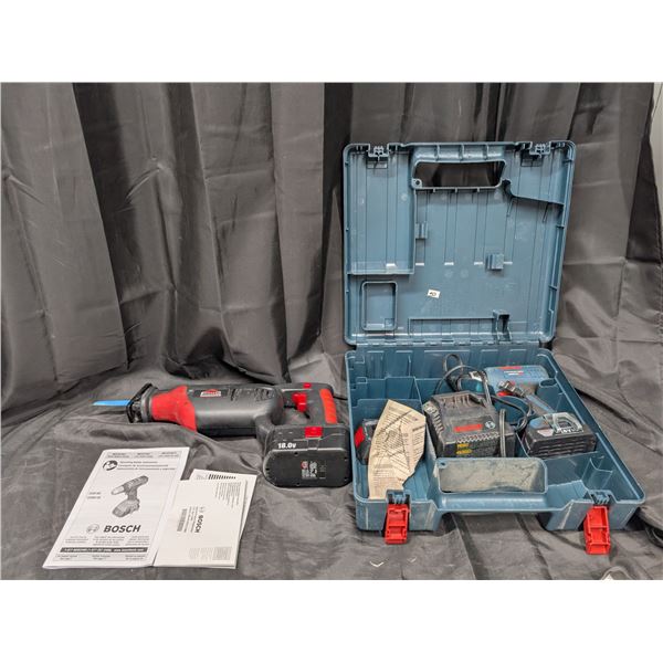 Jobmate Reciprocating Saw (not Tested) And Working Bosch Drill w/ case and Battery