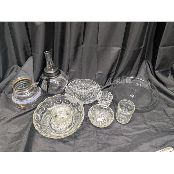 Lot of Misc. Glass/Crystal Dishes and etc.