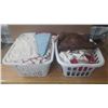 Image 1 : Lot of Two Baskets of Fabric.