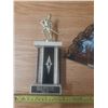 Image 2 : Vintage Midget North Stars Rookie of the Year Hockey Trophy and Vintage Spanish Hand Fan.