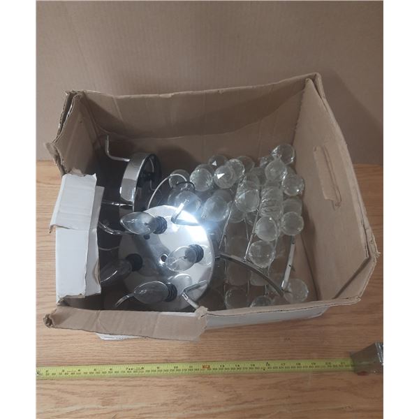 (2) Crystal Chandelier. Untested - (Some Bulbs Are Broken)