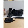 Image 1 : "size 11 ladies boots" bags + umbrella