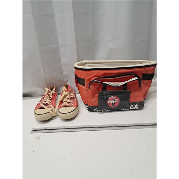 "coca cola insulated bag + size 7 shoes"