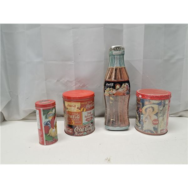 "coca cola tins" 2 full 2 empty