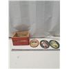Image 2 : "coca cola wood box + tip tins"