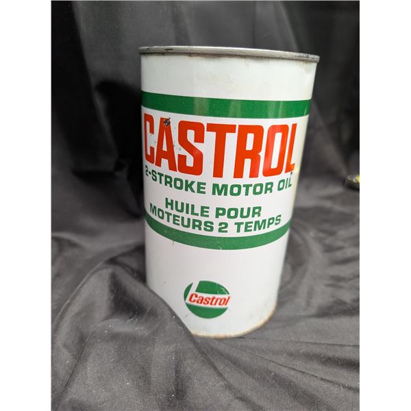 CASTROL-2 Stroke Motor Oil Can (Possibly Leaking)