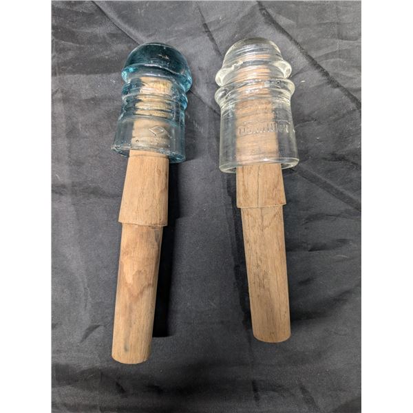 (2) Insulators and Wood Insulator Pole Ends