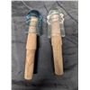 Image 1 : (2) Insulators and Wood Insulator Pole Ends