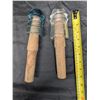 Image 2 : (2) Insulators and Wood Insulator Pole Ends