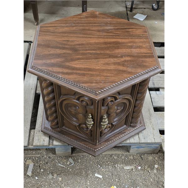 Wood end table- 29" by 28" by 27"H