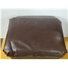 Image 2 : Leather foot stool- 20" by 15" by 17"H