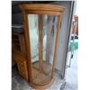 Image 1 : Circular glass cabinet- 17.5" by 17.5" by 73"H