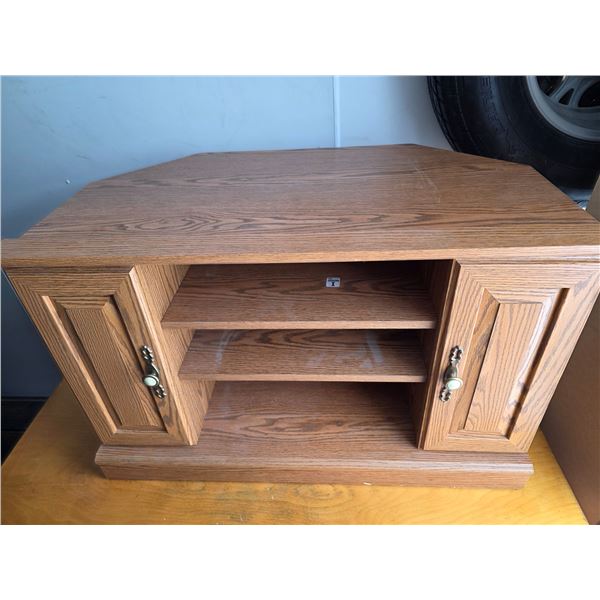 Wood tv stand- 36" by 21" by 22"H