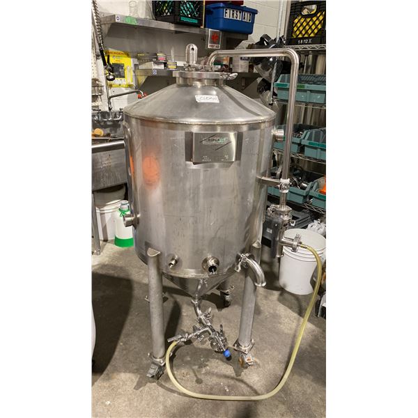 RIPLEY 2HLY, 200L MOBILE STAINLESS STEEL TANK APPROX 4' H