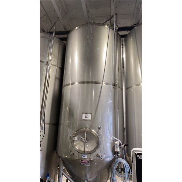 RIPLEY 40.BBL FV, 1240 GALLON CAPACITY STAINLESS STEEL JACKETED FERMENTATION TANK
