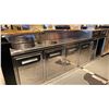Image 1 : COMMERCIAL BAR UNIT WITH BUILT IN STAINLESS 4 DOOR COOLER, DOUBLE SINK, 2 DRAWERS &
