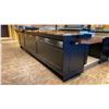 Image 2 : COMMERCIAL BAR UNIT WITH BUILT IN STAINLESS 4 DOOR COOLER, DOUBLE SINK, 2 DRAWERS &