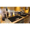 Image 1 : GROUP OF ASSORTED BAR EQUIPMENT- SHOT GLASSES, BLENDER, RUBBER MATS, TRAYS, ICE BUCKETS ETC