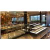 Image 3 : COMMERCIAL MIRRORED BACK BAR WALL UNIT WITH GLASS SHELVED & STAINLESS STEEL COUNTERTOP
