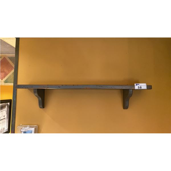 2 SOLID WOOD 4FT WALL MOUNT SHELVES