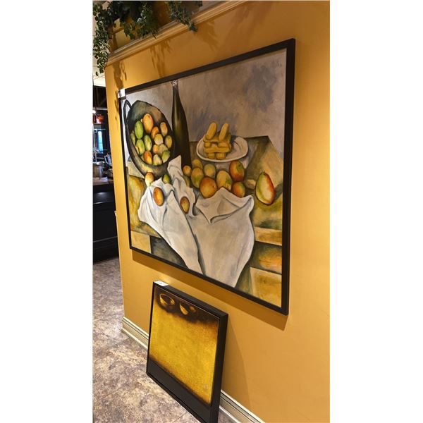 71" STILL LIFE WINE & FRUIT BOWL DECORATIVE ART PRINT & 36" ART PRINT