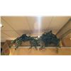 Image 3 : GROUP OF 5 METAL PLANTERS WITH ARTIFICIAL PLANTS