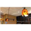 Image 3 : GROUP OF 5 ITALIAN GLASS HANGING LIGHTS *ONE HAS DAMAGE*