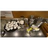 Image 6 : CONTENTS OF SHELVING UNIT- RAMEKINS, COFFEE MUGS, SIDE PLATES, TEA POTS, TAKE OUT CONTAINERS, WIRE