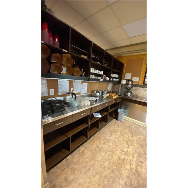 2 PC L SHAPED STAINLESS STEEL TOP 6 DRAWER RUNNERS STATION APPROX