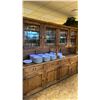 Image 2 : RUSTIC PINE BUFFET AND HUTCH WITH IRON ACCENTS APPROX 107"L X 24"D X 83"H *CONTENTS NOT INCLUDED*