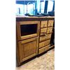 Image 4 : RUSTIC PINE WITH IRON ACCENTS HOSTESS STATION 2 PC *CONTENTS NOT INCLUDED*