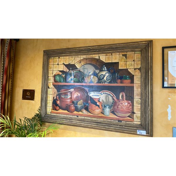 LARGE FRAMED ART PRINT APPROX 80"