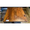 Image 3 : SINGLE PEDESTAL 34"X 31"H SQUARE SOLID PINE RESTAURANT TABLE