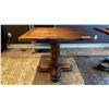 Image 2 : SINGLE PEDESTAL 34"X 31"H SQUARE SOLID PINE RESTAURANT TABLE