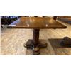 Image 2 : SINGLE PEDESTAL 34"X 31"H SQUARE SOLID PINE RESTAURANT TABLE