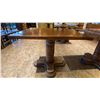 Image 2 : SINGLE PEDESTAL 34"X 31"H SQUARE SOLID PINE RESTAURANT TABLE