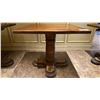 Image 2 : SINGLE PEDESTAL 34"X 31"H SQUARE SOLID PINE RESTAURANT TABLE