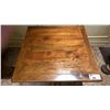 Image 3 : SINGLE PEDESTAL 34"X 31"H SQUARE SOLID PINE RESTAURANT TABLE