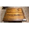 Image 3 : SINGLE PEDESTAL 34"X 31"H SQUARE SOLID PINE RESTAURANT TABLE