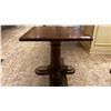 Image 2 : SINGLE PEDESTAL 34"X 31"H SQUARE SOLID PINE RESTAURANT TABLE