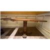 Image 2 : SINGLE PEDESTAL 34"X 31"H SQUARE SOLID PINE RESTAURANT TABLE WITH DUAL 10" FOLD DOWN EXTENSIONS