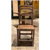 Image 2 : RUSTIC SOLID PINE LADDER BACK DINING CHAIR