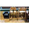Image 1 : 2 BOOSTER SEATS & 2 WOODEN HIGHCHAIRS