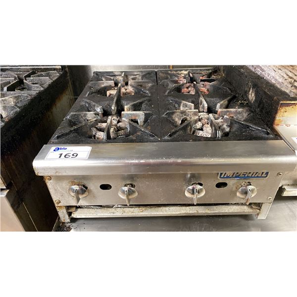 IMPERIAL COMMERCIAL STAINLESS STEEL 4 BURNER TABLETOP GAS RANGE