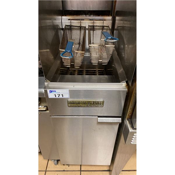 AMERICAN RANGE STAINLESS STEEL COMMERCIAL 2 BASKET DEEP FRYER