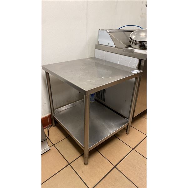 STAINLESS STEEL COMMERCIAL PREP TABLE APPROX 28"W X 30"D X 32"H *CONTENTS NOT INCLUDED*
