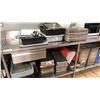Image 1 : GROUP OF ASSORTED COMMERCIAL KITCHEN ITEMS- BAKING SHEETS, INSERTS, DISH BINS, LADLES, CUTTING